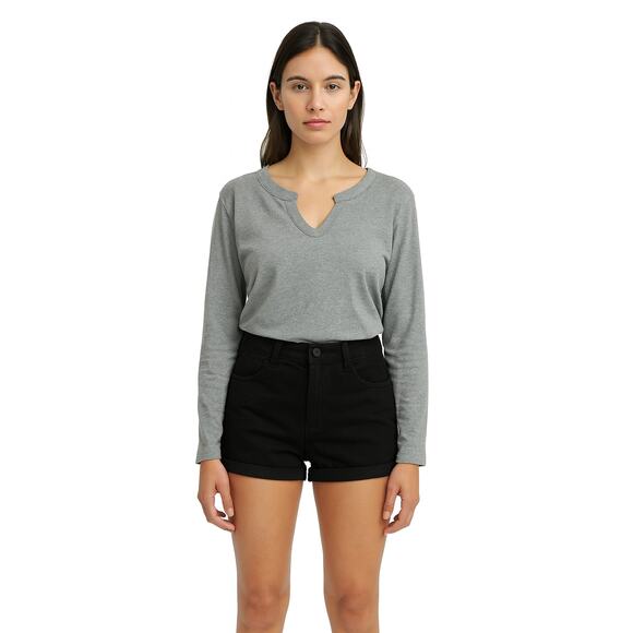 Vintage Revival “The Mom” Super High Rise Black Denim Shorts - Size 7/28 NWT - Picture 1 of 6